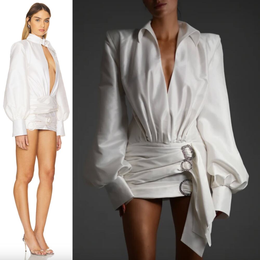 The Dolls House | Tarni High Neck Dress in Ivory XL *AS-IS*